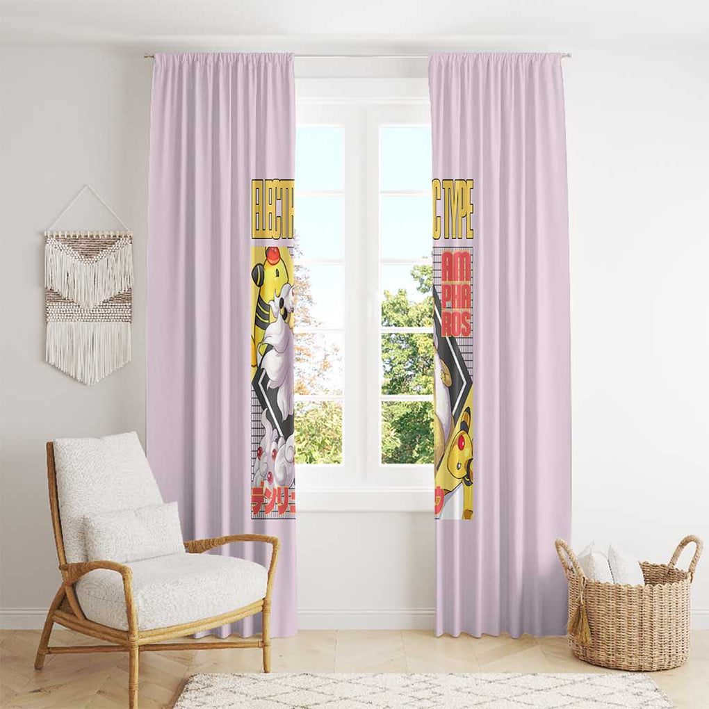 Ampharos - Poke Window Curtain Anime Style