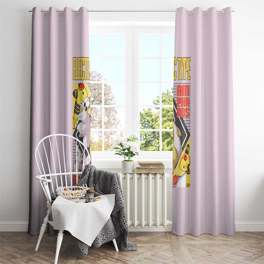 Ampharos - Poke Window Curtain Anime Style
