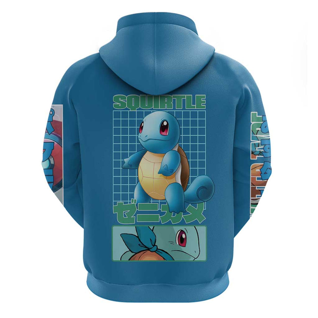 Squirtle Poke Hoodie Anime Style