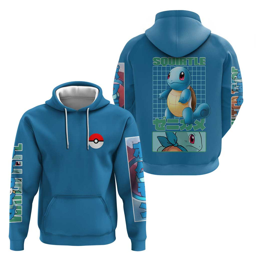 Squirtle Poke Hoodie Anime Style