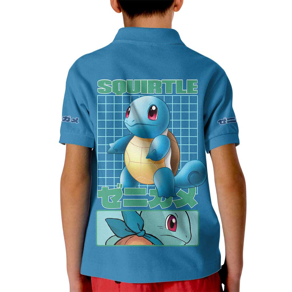 Squirtle Poke Kid Polo Shirt Anime Style