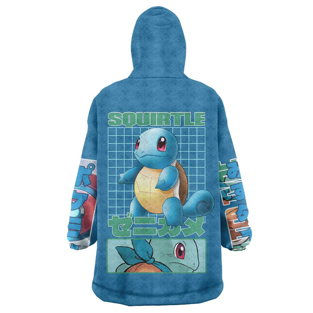 Squirtle Poke Wearable Blanket Hoodie Anime Style