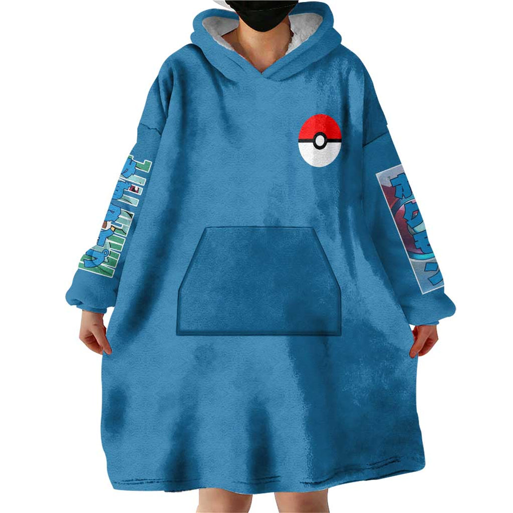 Squirtle Poke Wearable Blanket Hoodie Anime Style