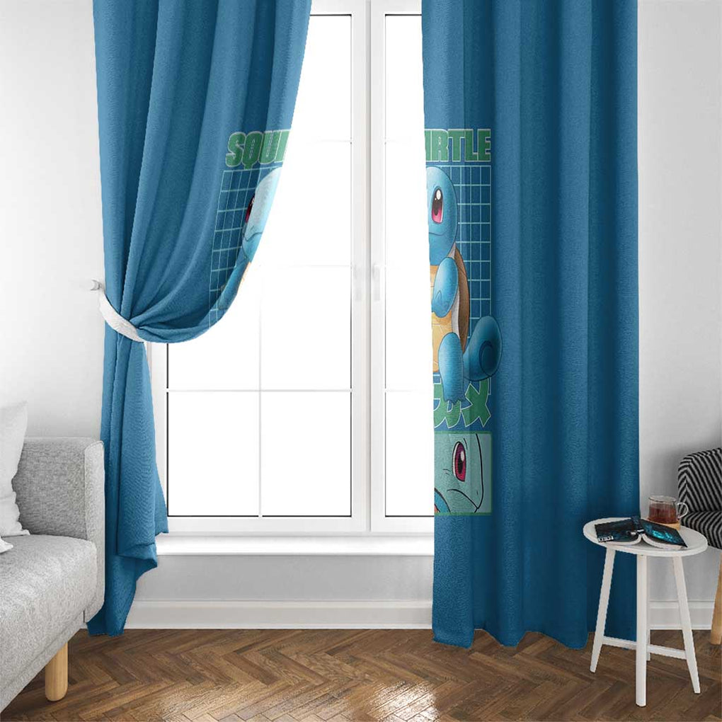 Squirtle Poke Window Curtain Anime Style