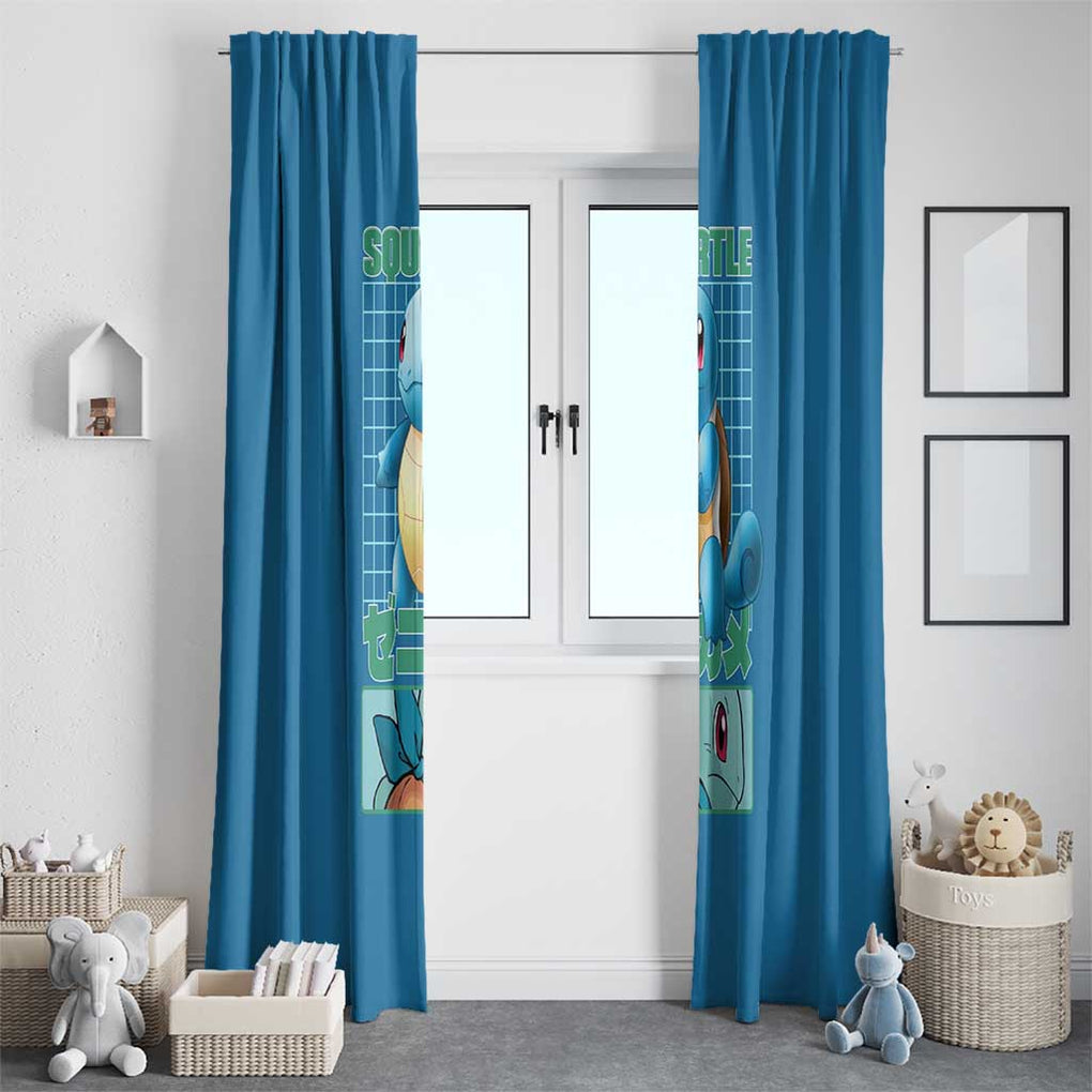 Squirtle Poke Window Curtain Anime Style