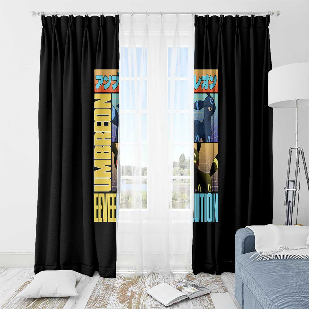 Umbreon Poke Window Curtain Anime Style