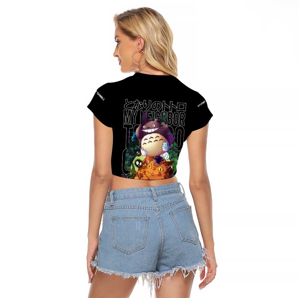My Neighbor Totoro Studio Ghibli Raglan Cropped T Shirt Anime Style