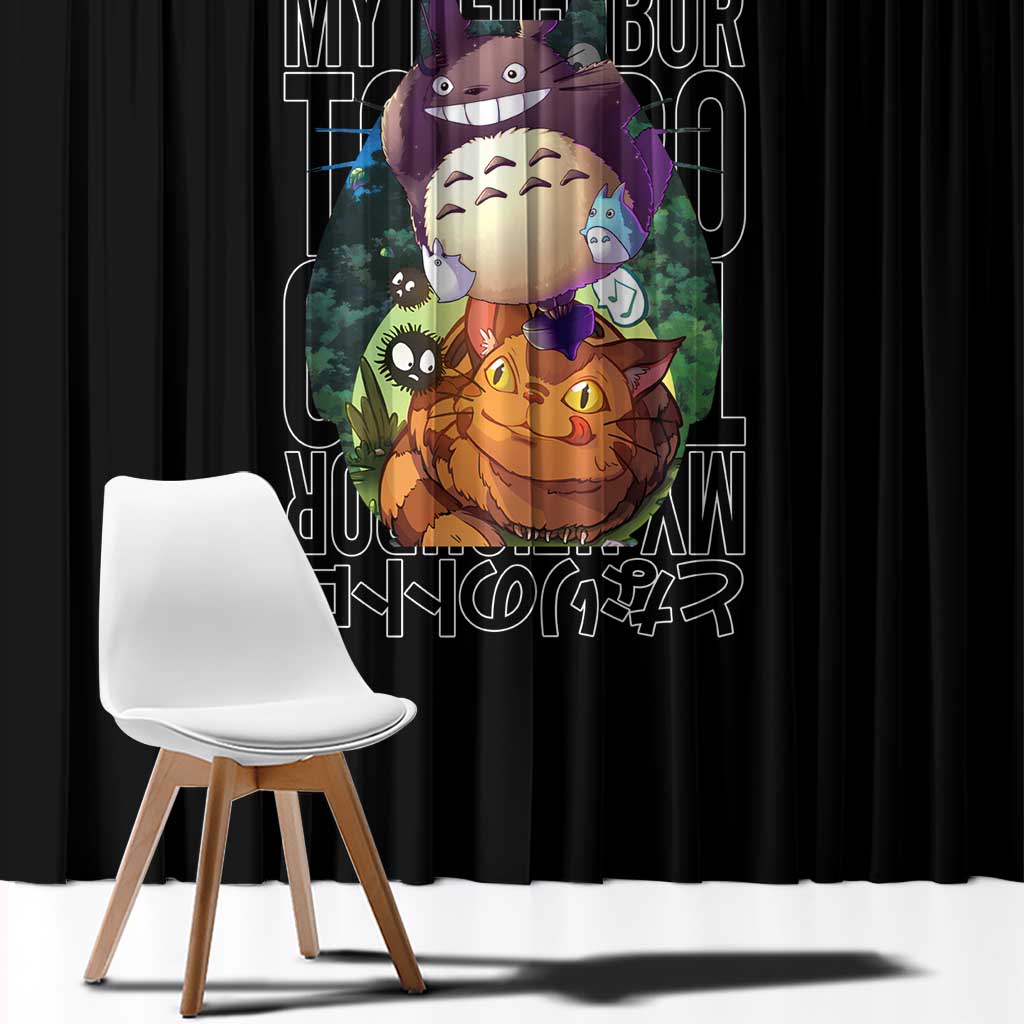 My Neighbor Totoro Studio Ghibli Window Curtain Anime Style