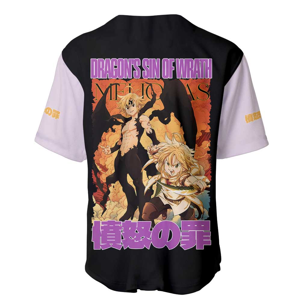 Meliodas Seven Deadly Sins Baseball Jersey Anime Style