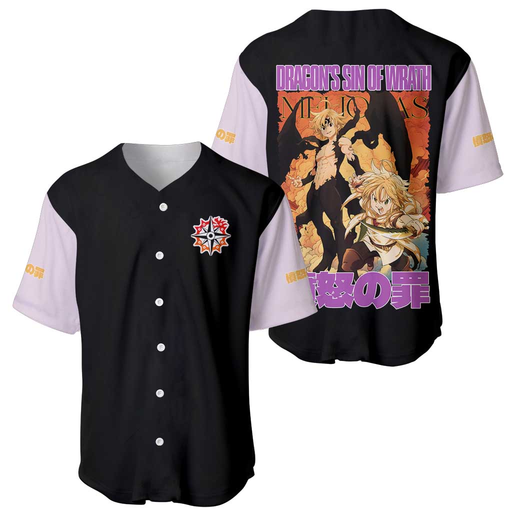 Meliodas Seven Deadly Sins Baseball Jersey Anime Style