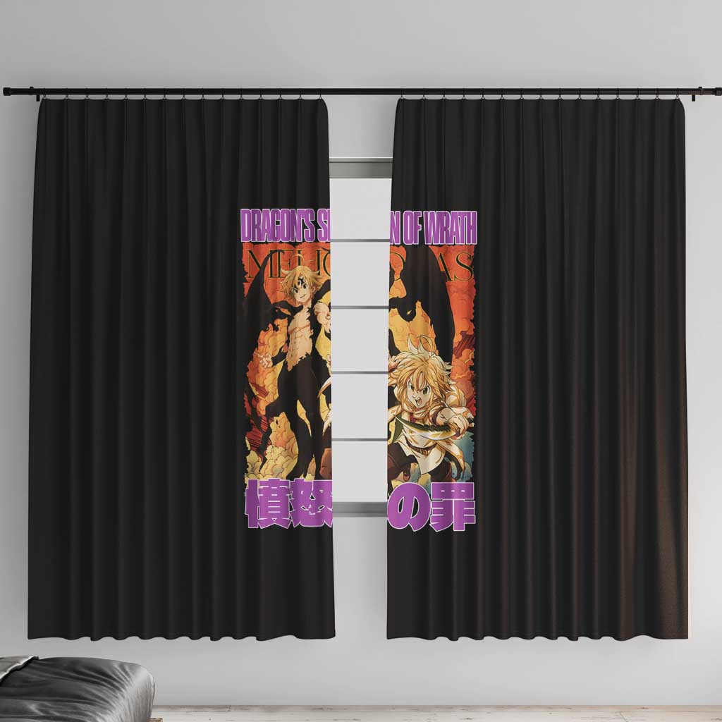 Meliodas Seven Deadly Sins Window Curtain Anime Style