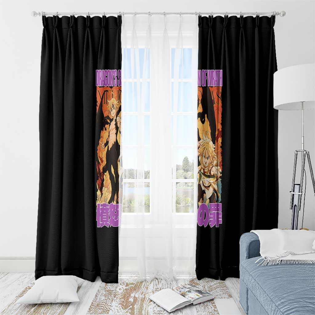 Meliodas Seven Deadly Sins Window Curtain Anime Style