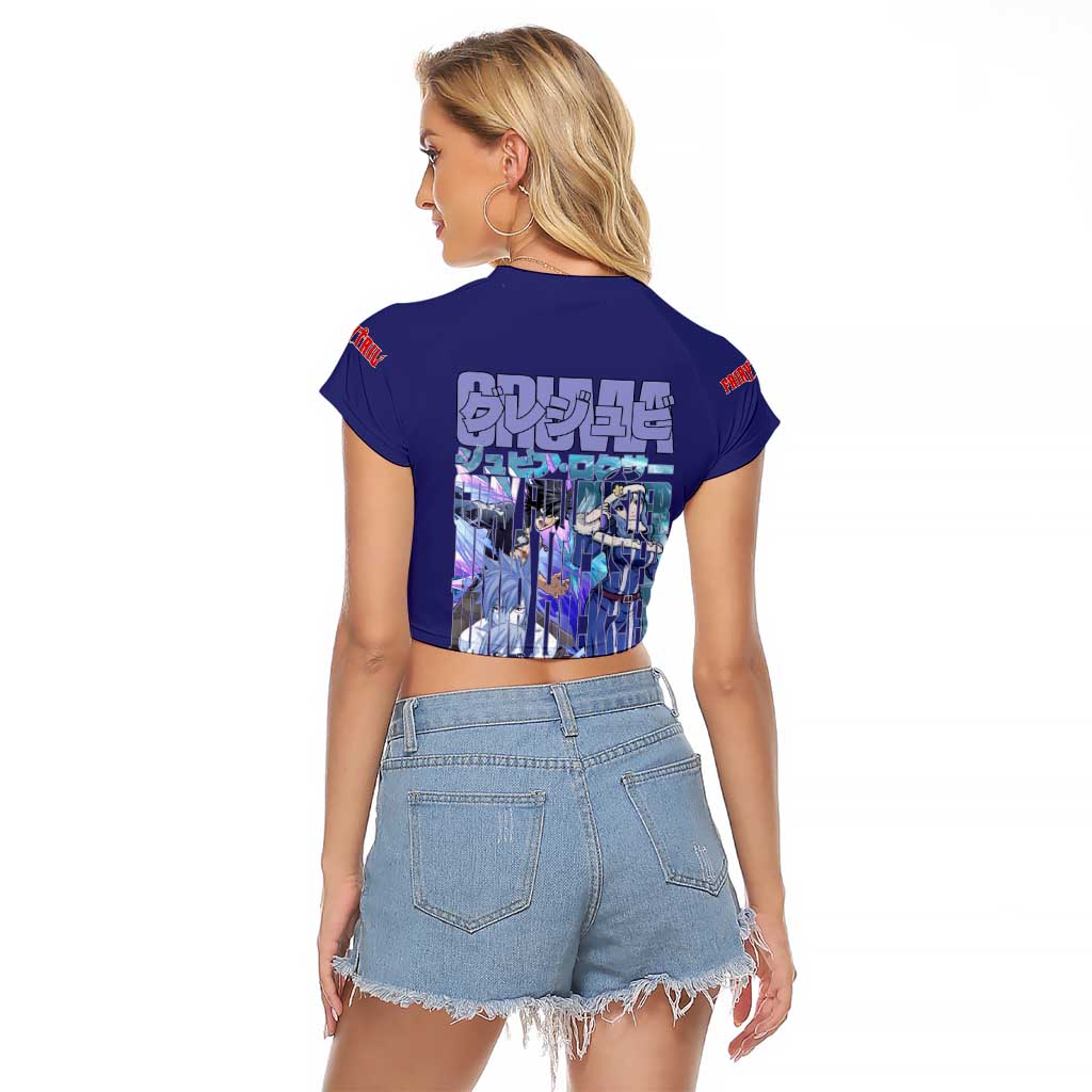 Gruvia Fairy Tail Raglan Cropped T Shirt Anime Style