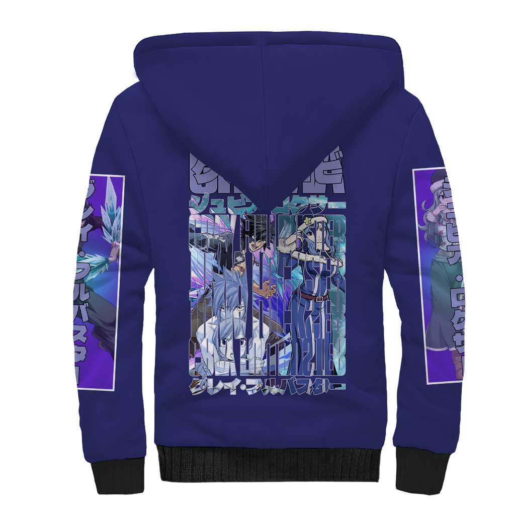 Gruvia Fairy Tail Sherpa Hoodie Anime Style