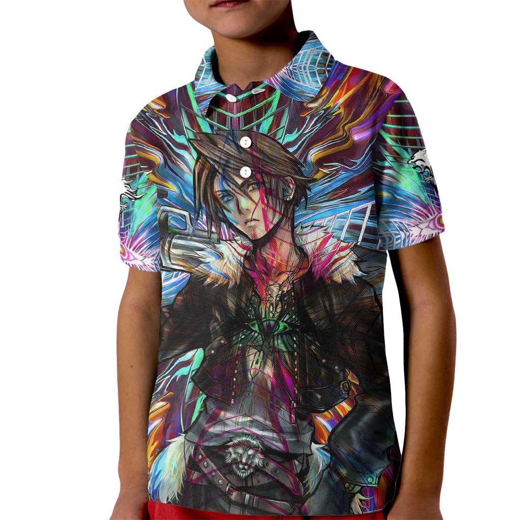 Trippy Squall Final Fantasy 8 Kid Polo Shirt Trippy Style - The Mazicc