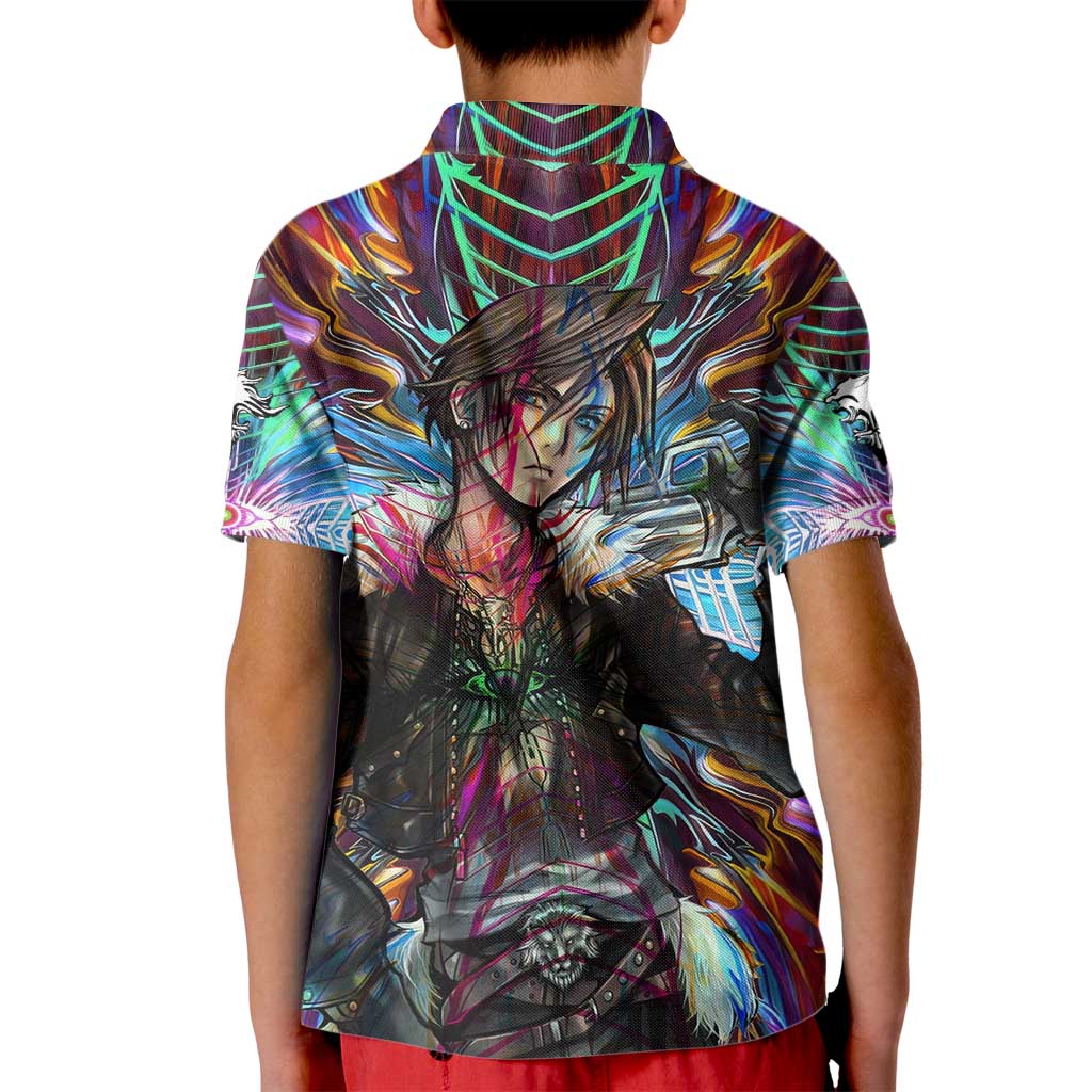 Trippy Squall Final Fantasy 8 Kid Polo Shirt Trippy Style - The Mazicc