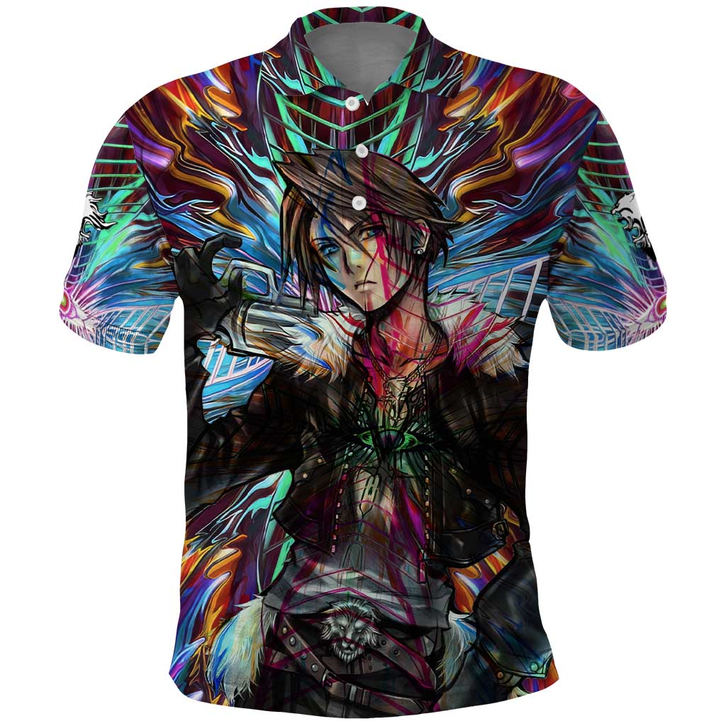 Trippy Squall Final Fantasy 8 Polo Shirt Trippy Style - The Mazicc