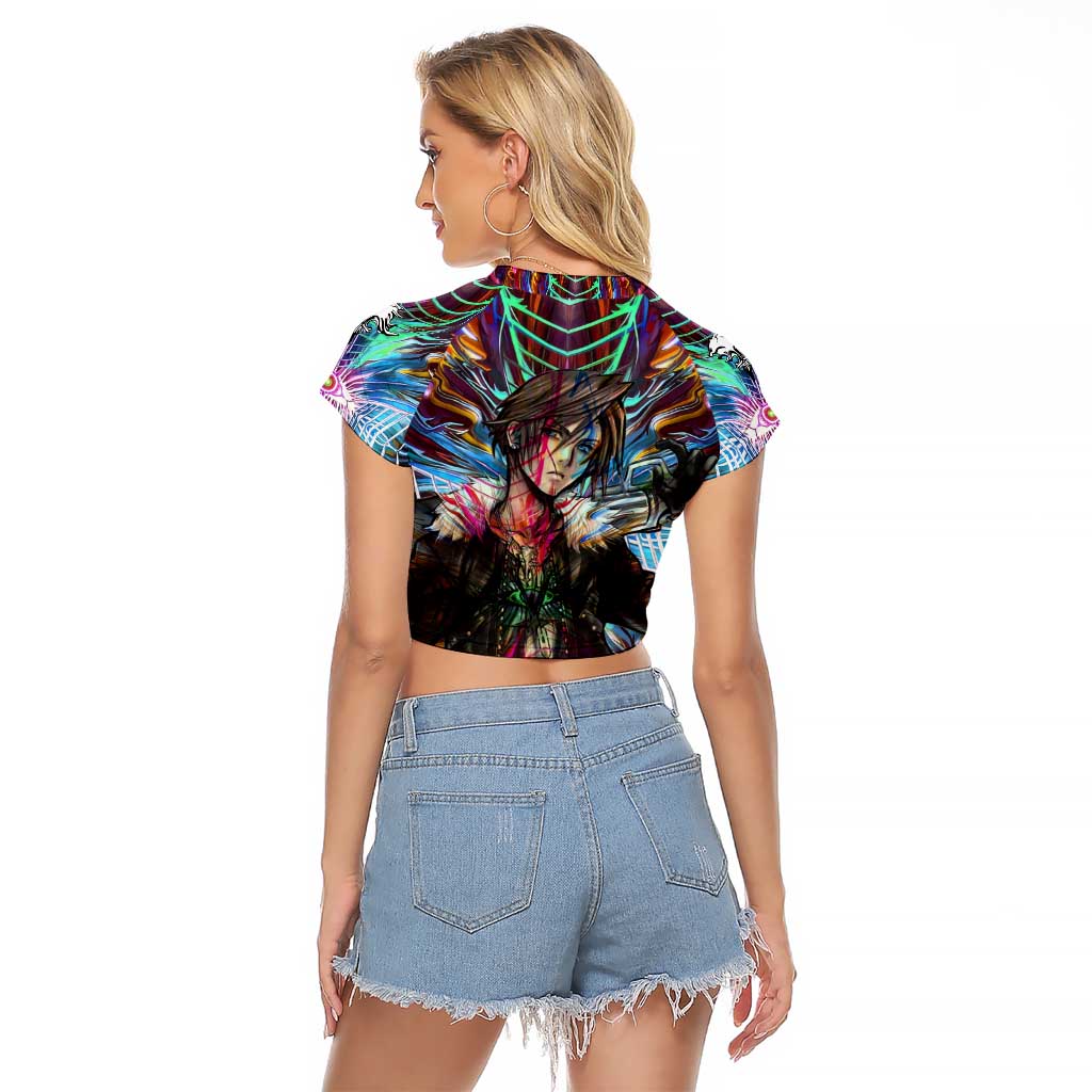 Trippy Squall Final Fantasy 8 Raglan Cropped T Shirt Trippy Style - The Mazicc