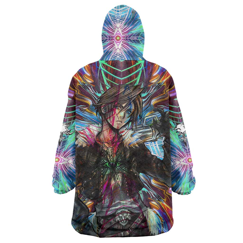 Trippy Squall Final Fantasy 8 Wearable Blanket Hoodie Trippy Style - The Mazicc