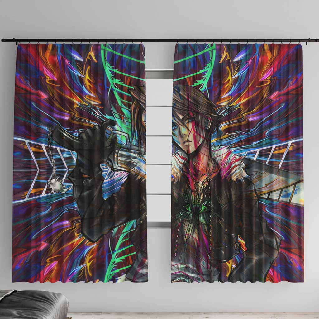 Trippy Squall Final Fantasy 8 Window Curtain Trippy Style - The Mazicc