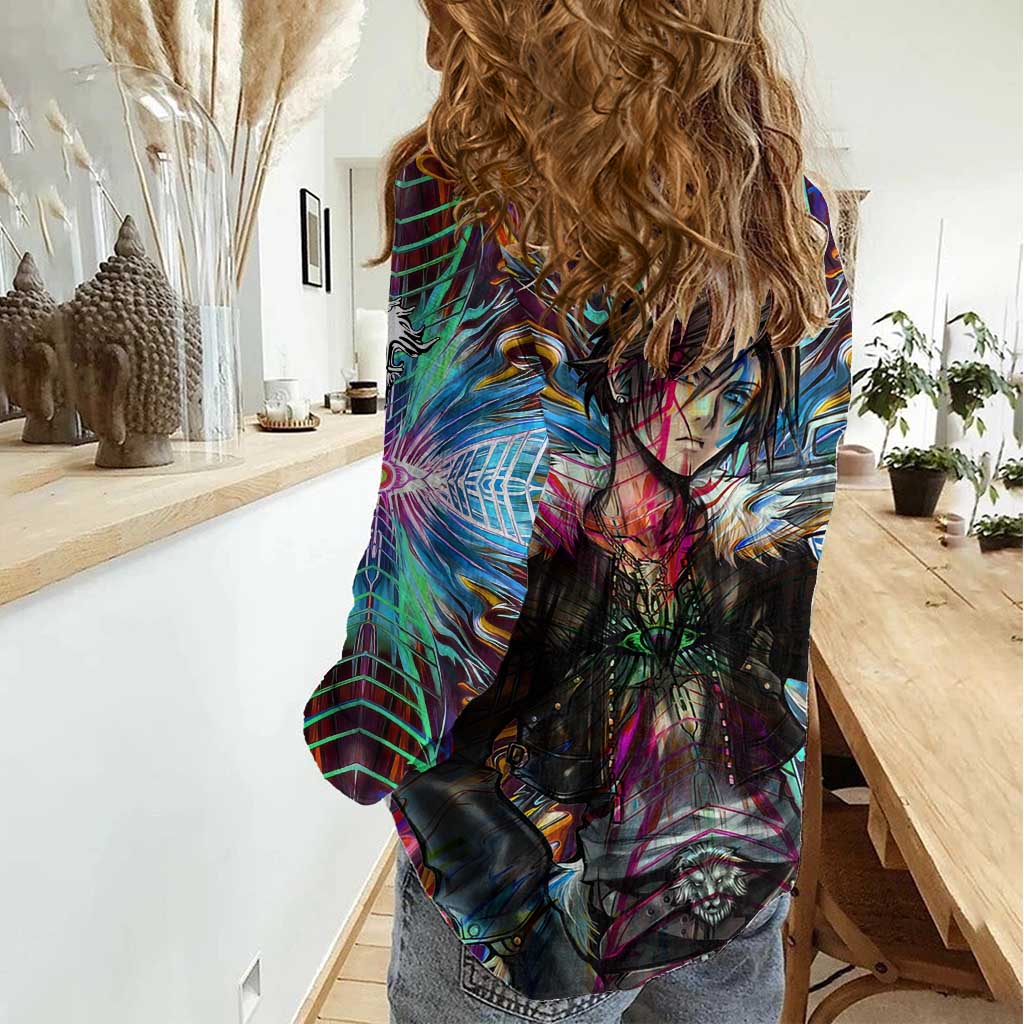 Trippy Squall Final Fantasy 8 Women Casual Shirt Trippy Style - The Mazicc