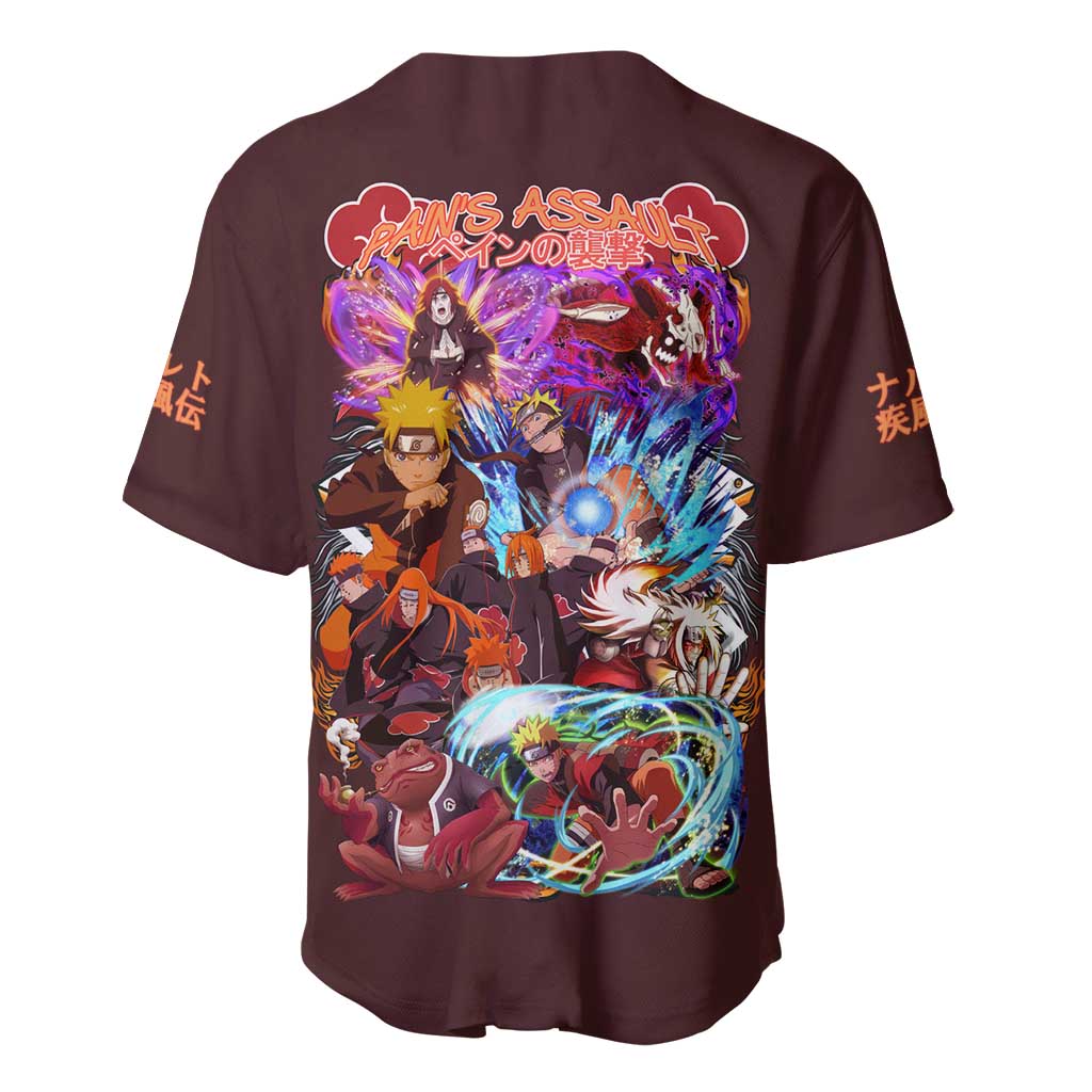 Pain’s Assault Naruto Shippuden Baseball Jersey Japan Anime Style - The Mazicc