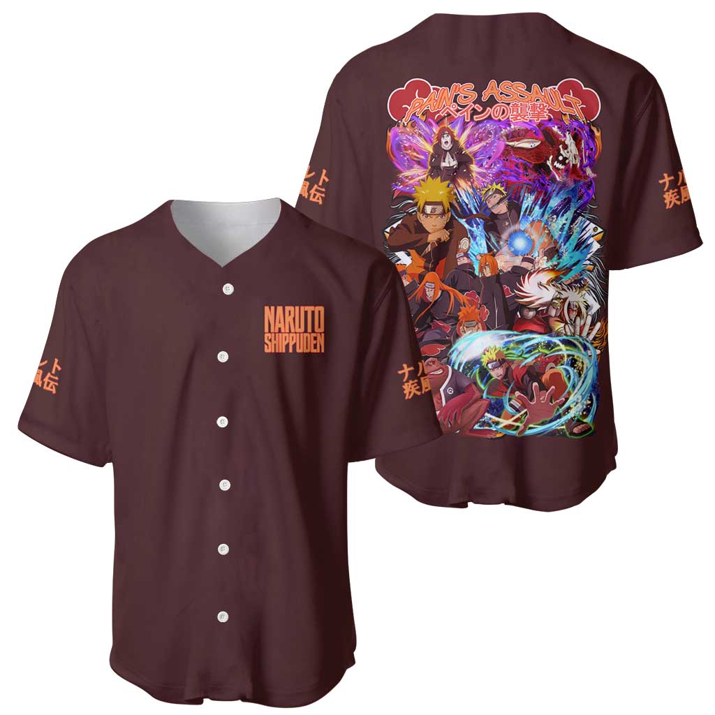 Pain’s Assault Naruto Shippuden Baseball Jersey Japan Anime Style - The Mazicc