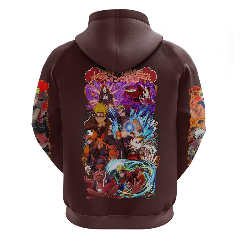 Pain’s Assault Naruto Shippuden Hoodie Japan Anime Style - The Mazicc