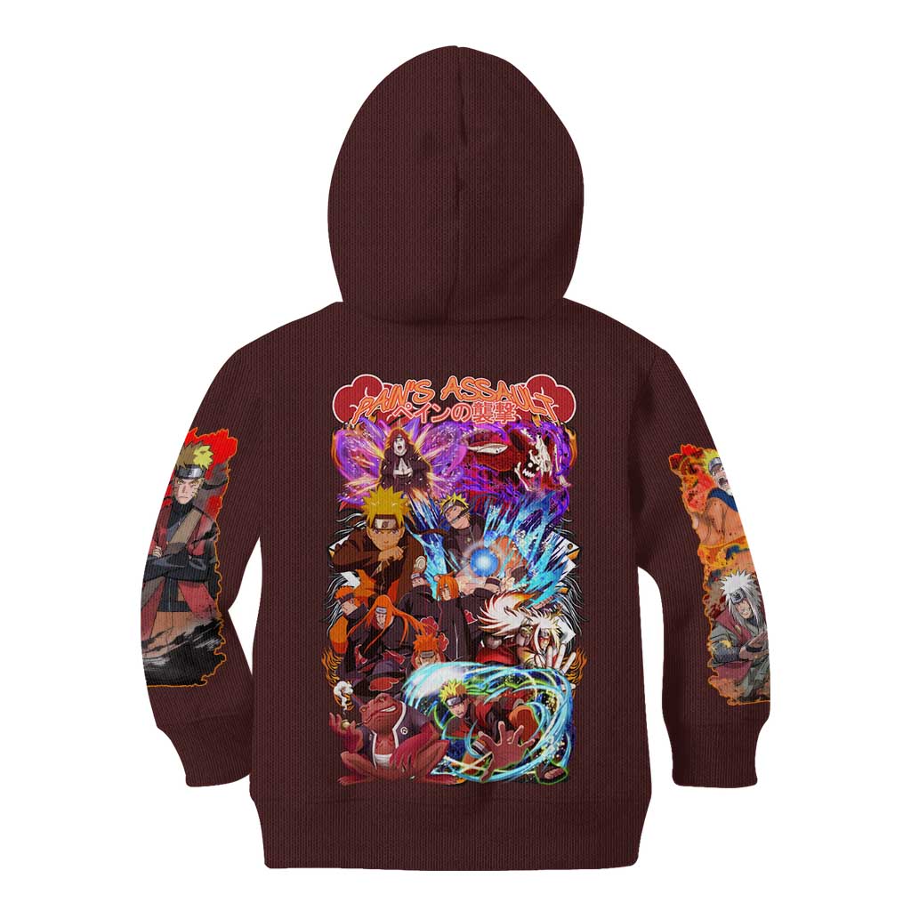 Pain’s Assault Naruto Shippuden Kid Hoodie Japan Anime Style - The Mazicc