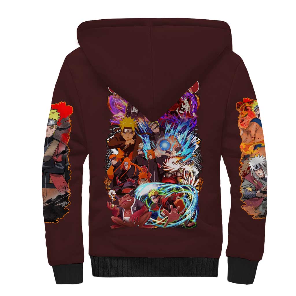 Pain’s Assault Naruto Shippuden Sherpa Hoodie Japan Anime Style - The Mazicc