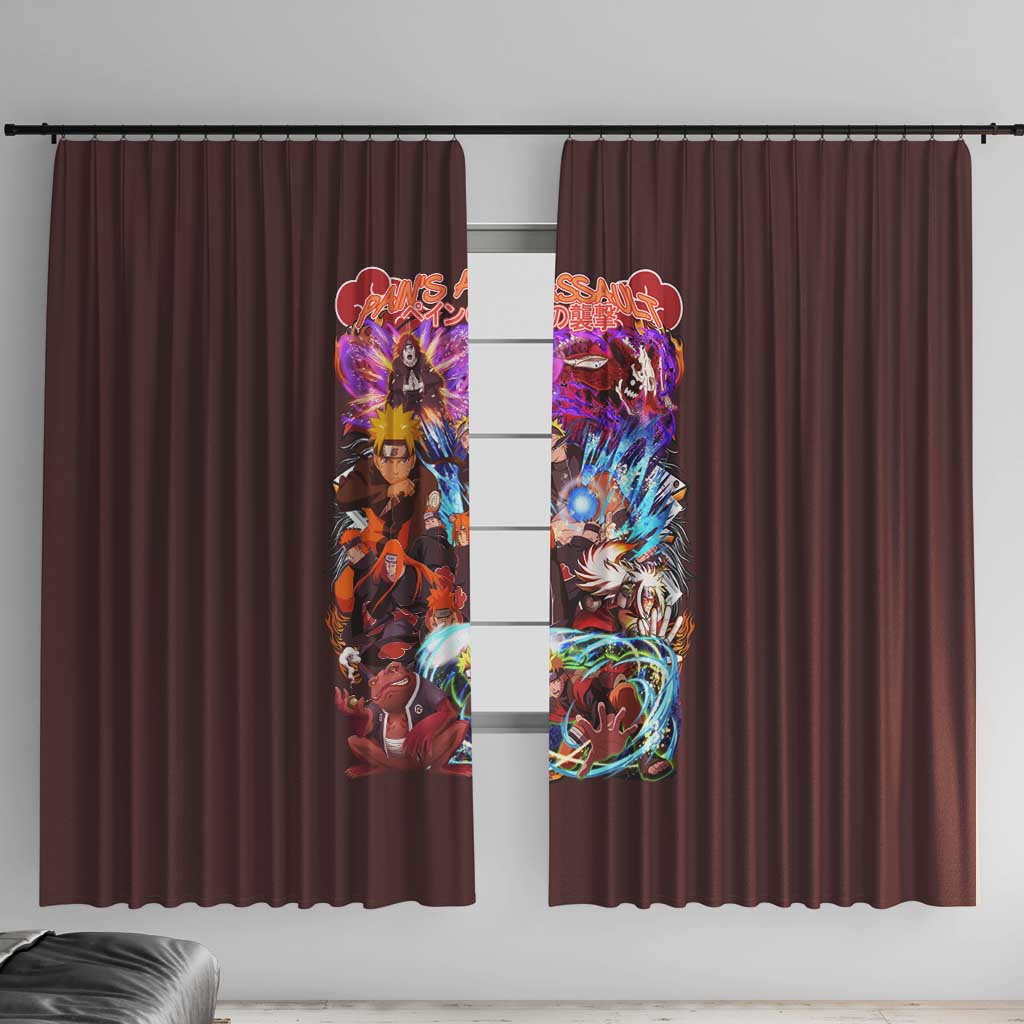 Pain’s Assault Naruto Shippuden Window Curtain Japan Anime Style - The Mazicc