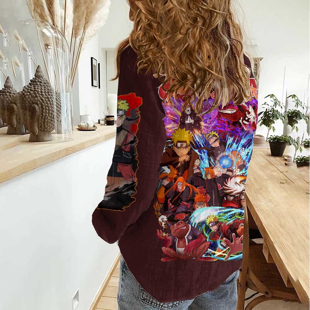 Pain’s Assault Naruto Shippuden Women Casual Shirt Japan Anime Style - The Mazicc