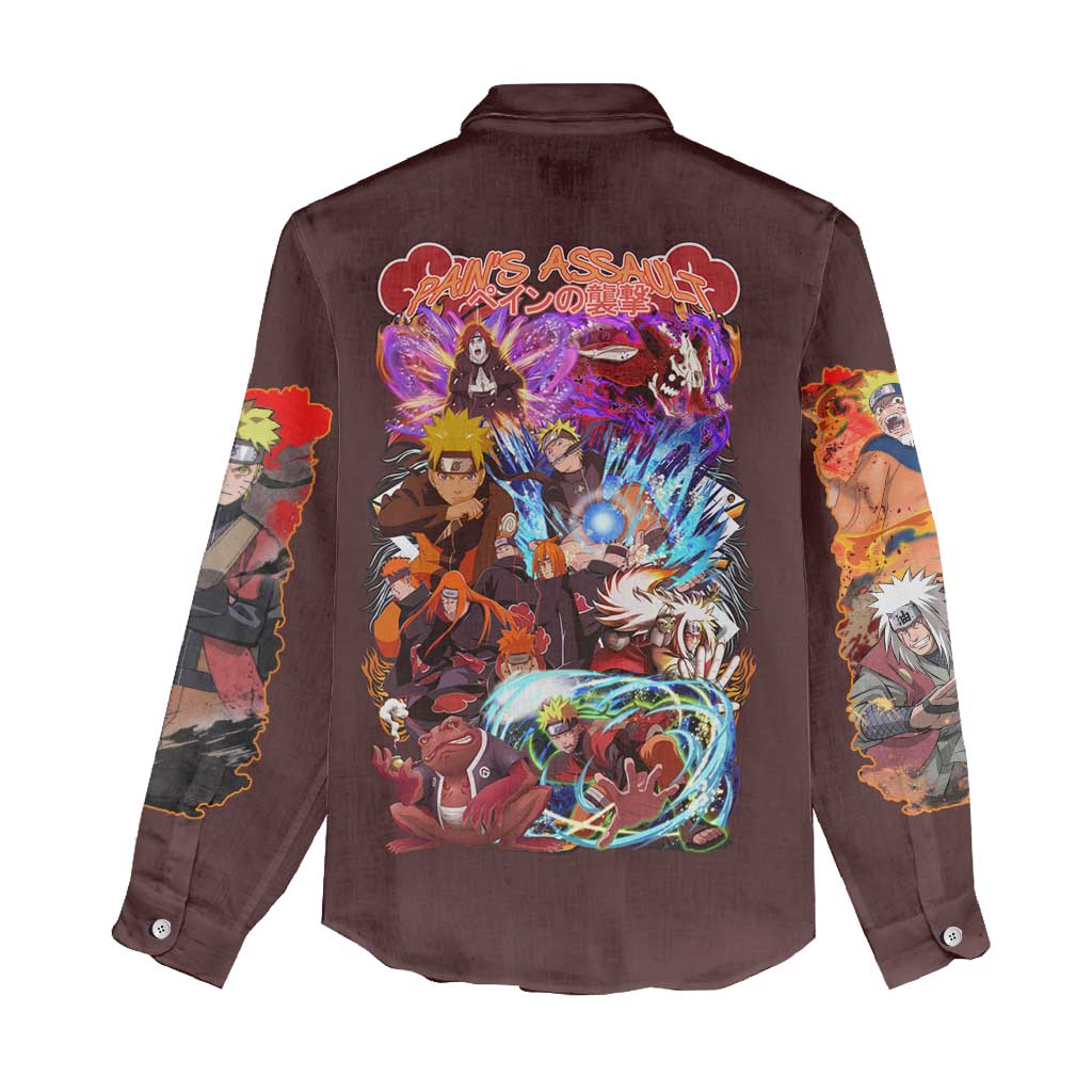 Pain’s Assault Naruto Shippuden Women Casual Shirt Japan Anime Style - The Mazicc