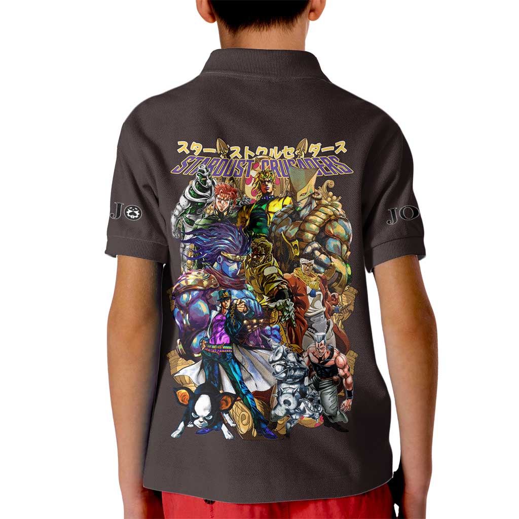 Stardust Crusaders Jojo’s Bizarre Adventure Kid Polo Shirt Japan Anime Style - The Mazicc
