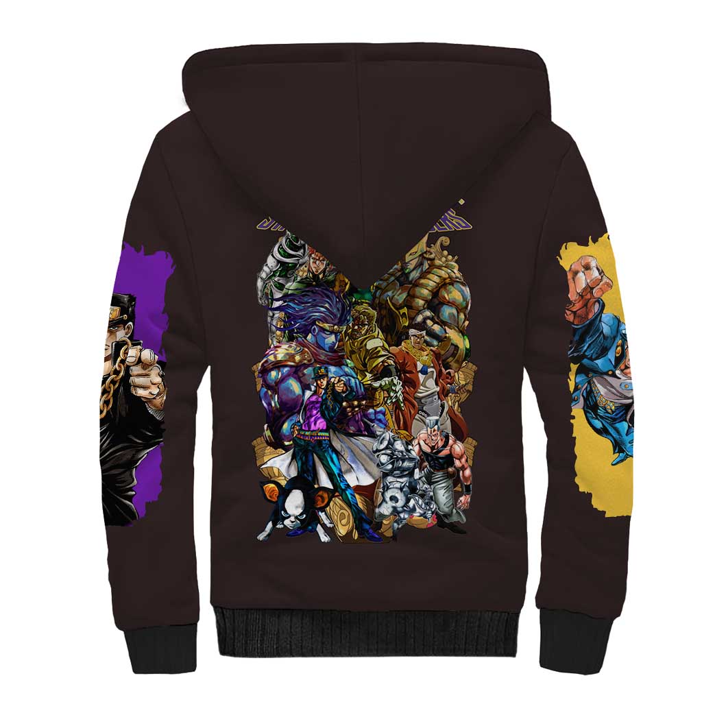 Stardust Crusaders Jojo’s Bizarre Adventure Sherpa Hoodie Japan Anime Style - The Mazicc