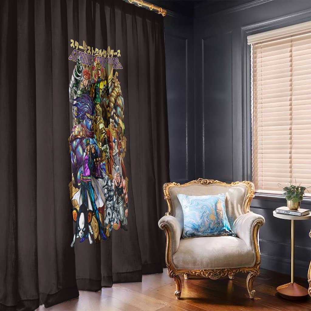 Stardust Crusaders Jojo’s Bizarre Adventure Window Curtain Japan Anime Style - The Mazicc