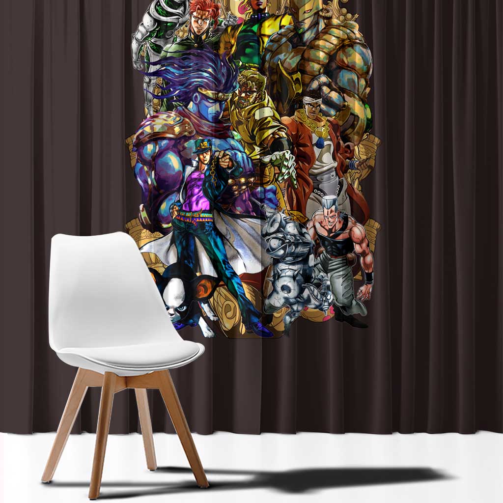 Stardust Crusaders Jojo’s Bizarre Adventure Window Curtain Japan Anime Style - The Mazicc