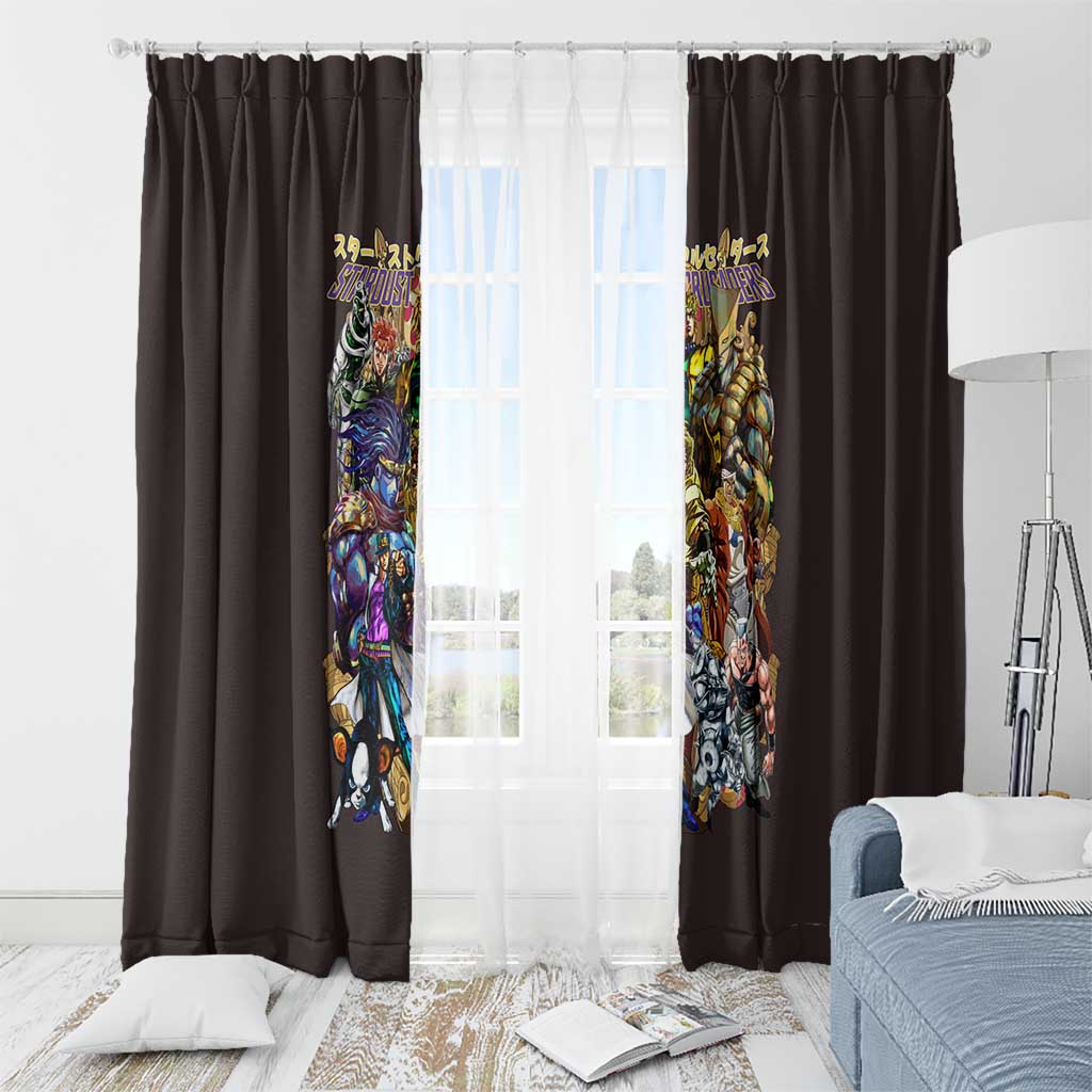 Stardust Crusaders Jojo’s Bizarre Adventure Window Curtain Japan Anime Style - The Mazicc