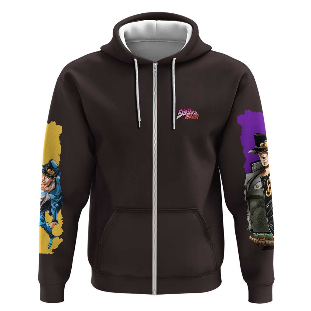 Stardust Crusaders Jojo’s Bizarre Adventure Zip Hoodie Japan Anime Style - The Mazicc