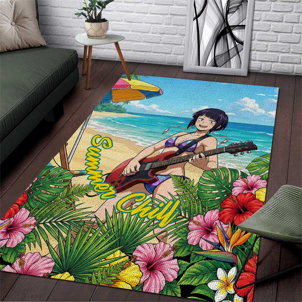 Kyoka Jiro Summer Chill Area Rug Tropical Anime Rock Vibes