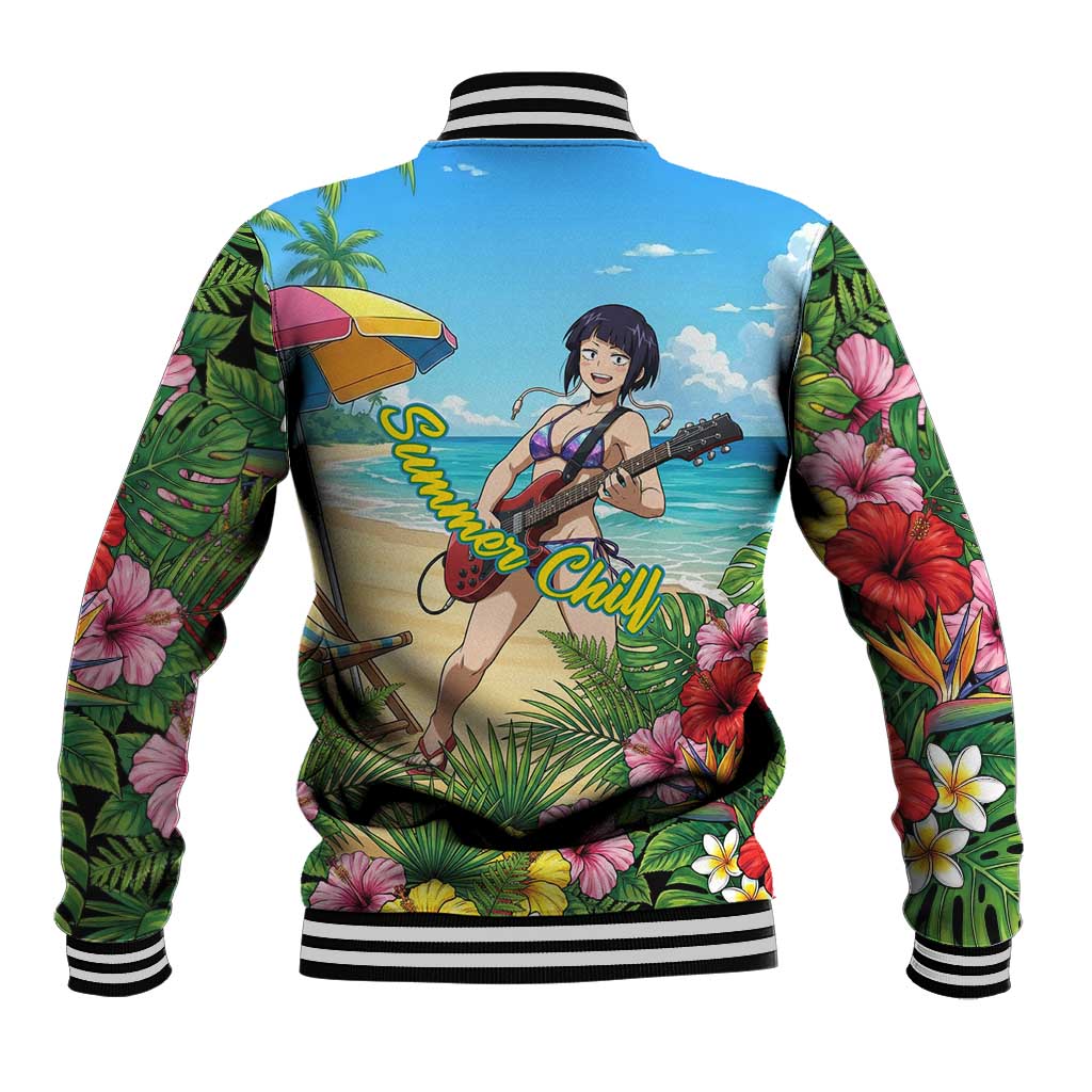 Kyoka Jiro Summer Chill Baseball Jacket Tropical Anime Rock Vibes
