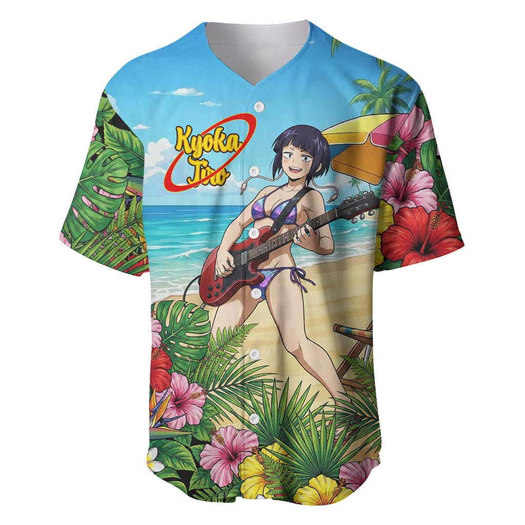 Kyoka Jiro Summer Chill Baseball Jersey Tropical Anime Rock Vibes