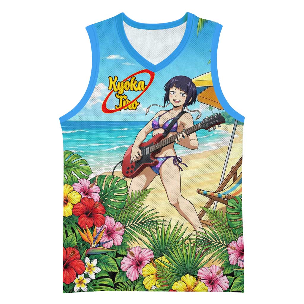 Kyoka Jiro Summer Chill Basketball Jersey Tropical Anime Rock Vibes