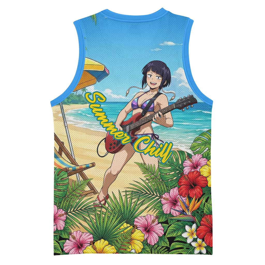 Kyoka Jiro Summer Chill Basketball Jersey Tropical Anime Rock Vibes