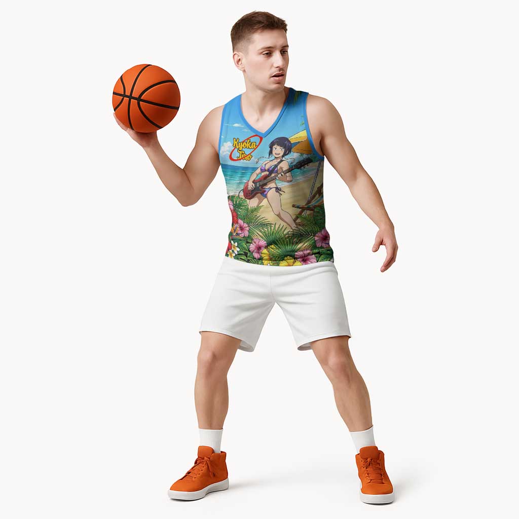 Kyoka Jiro Summer Chill Basketball Jersey Tropical Anime Rock Vibes