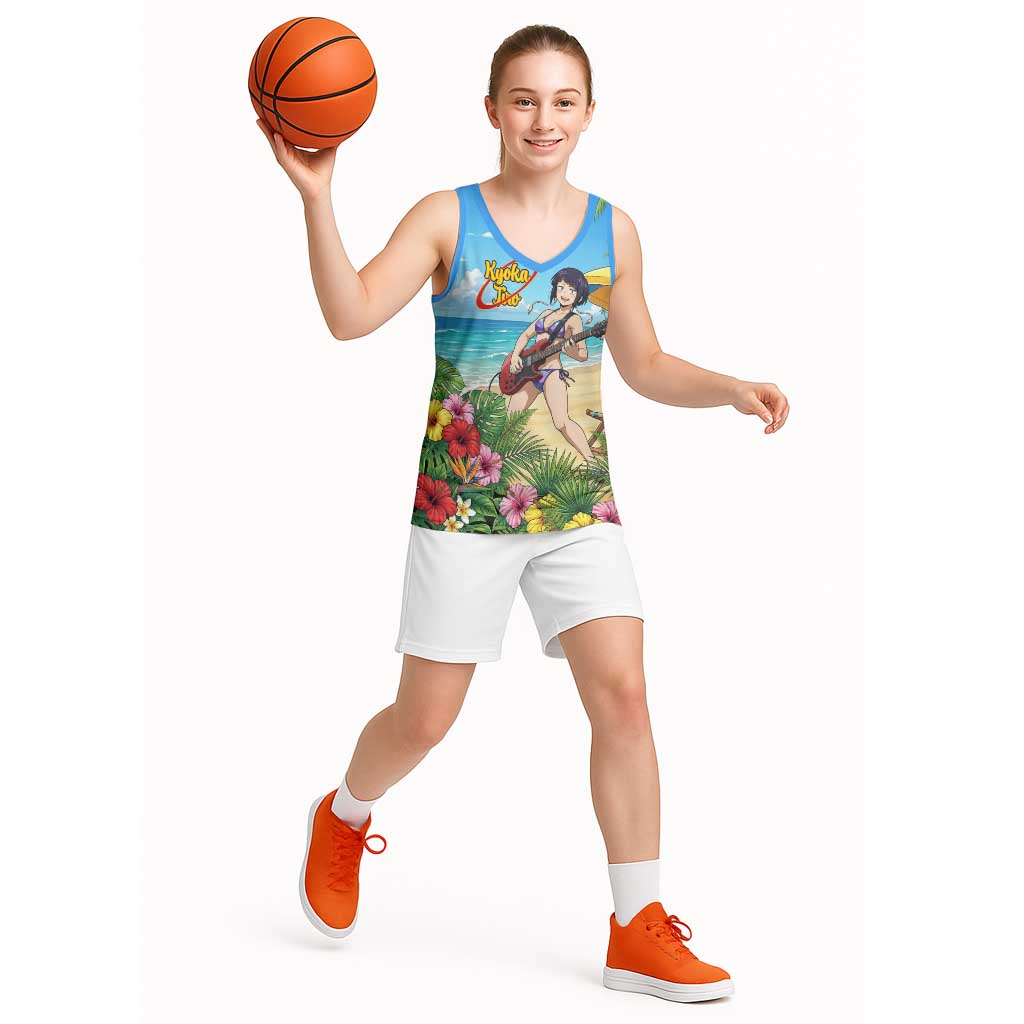 Kyoka Jiro Summer Chill Basketball Jersey Tropical Anime Rock Vibes