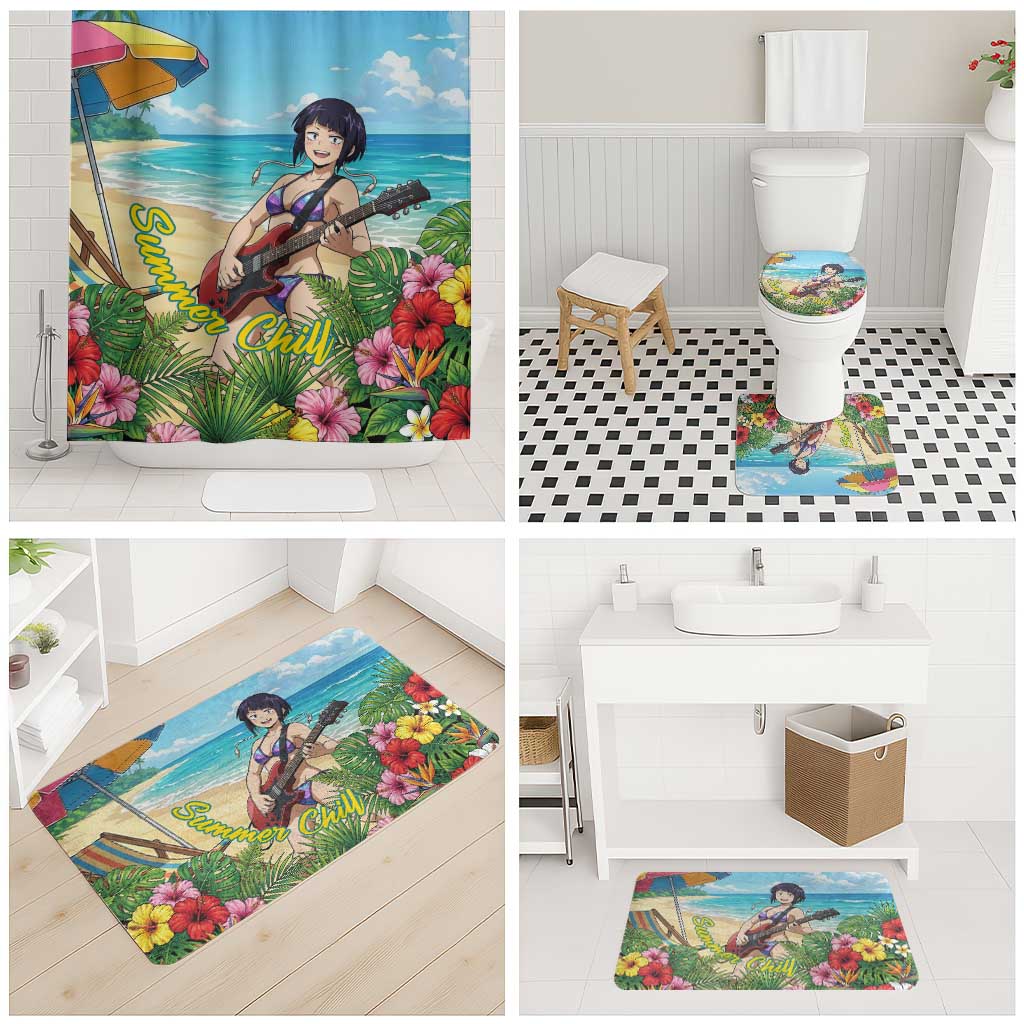 Kyoka Jiro Summer Chill Bathroom Set Tropical Anime Rock Vibes