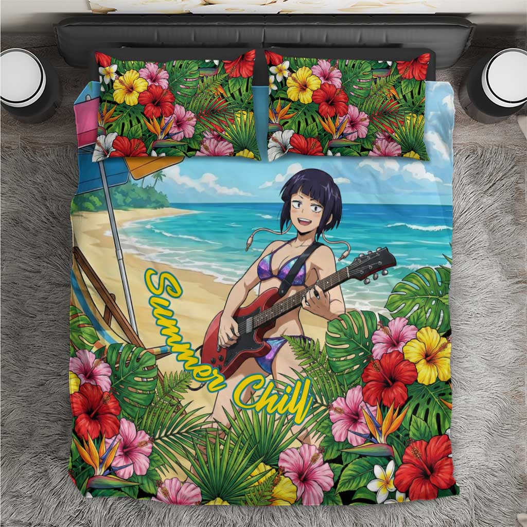 Kyoka Jiro Summer Chill Bedding Set Tropical Anime Rock Vibes