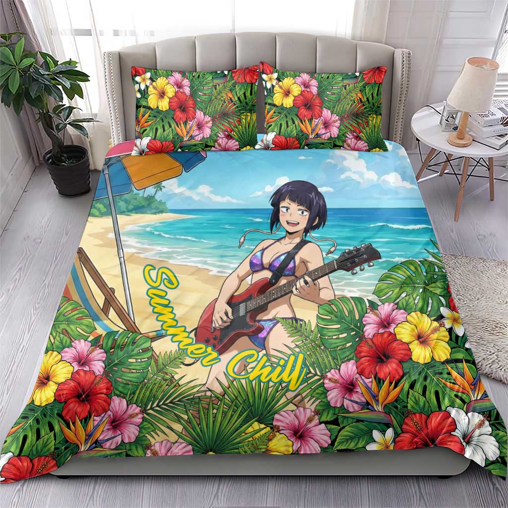 Kyoka Jiro Summer Chill Bedding Set Tropical Anime Rock Vibes