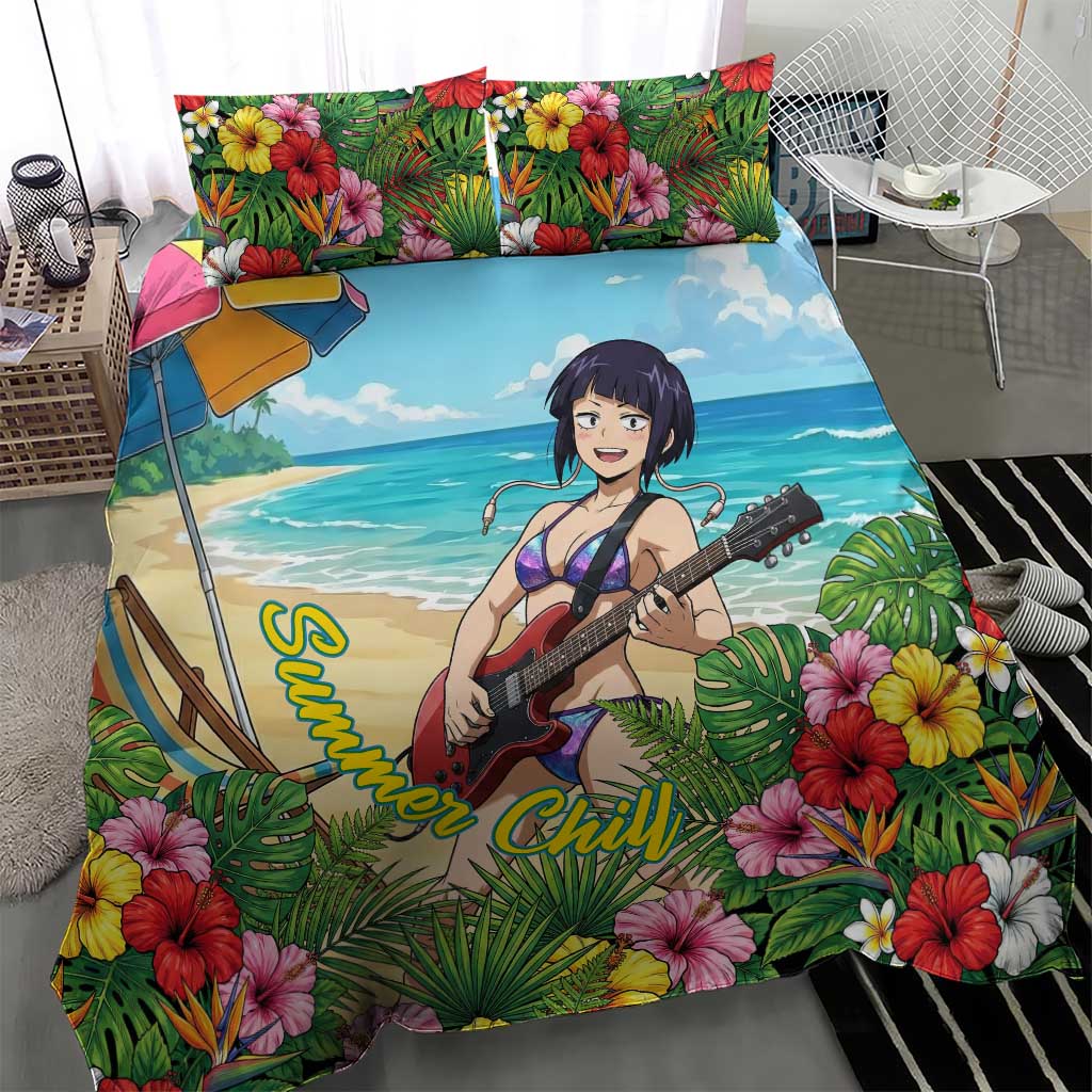 Kyoka Jiro Summer Chill Bedding Set Tropical Anime Rock Vibes